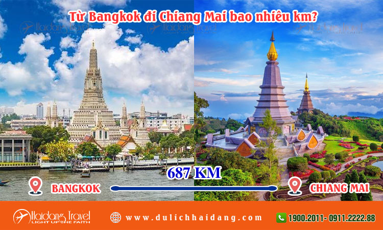 Từ Bangkok đi Chiang Mai bao nhiêu km?