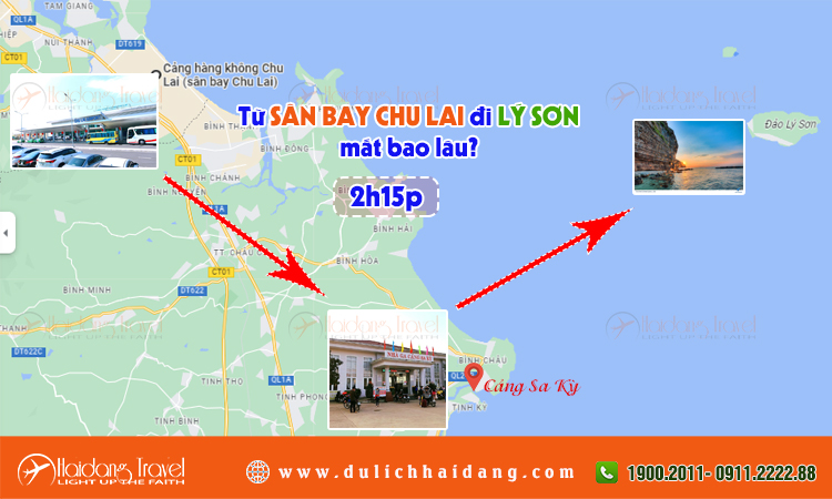 Từ sân bay Chu Lai đi Lý Sơn mất bao lâu?
