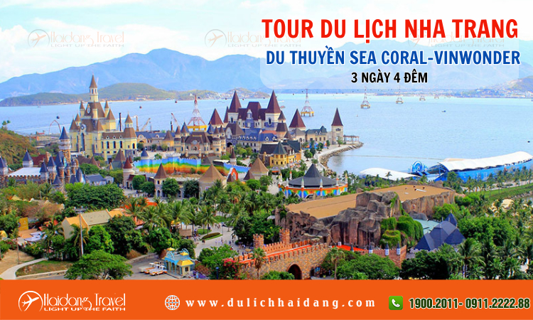 Tour Nha Trang Du Thuyền Sea Coral Vinwonder 3 ngày 4 đêm