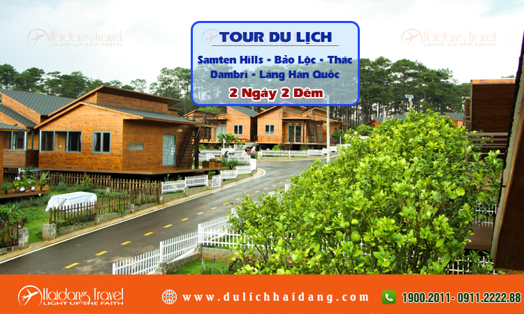 Tour Samten Hills Bảo Lộc Thác Dambri Làng Hàn Quốc 2 ngày 2 đêm